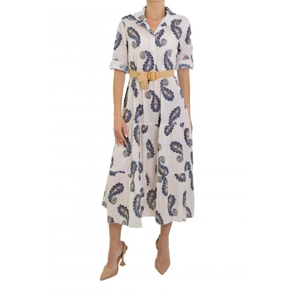 Vestito lungo con cintura